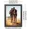 Americanflat Rustic Picture Frame - Modern Photo Frame for Unique Farmhouse Look - Polished Glass Cover - Hanging Hardware with Horizontal and Vertical Display - Includes Easel